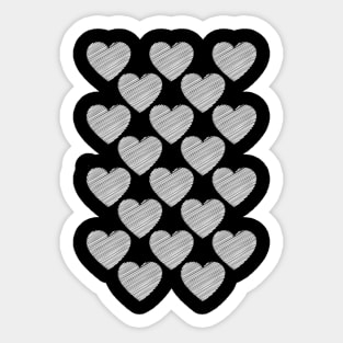 Cute doodle heart (invert) Sticker